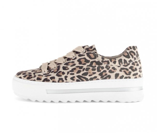 Gabor Damen Sneaker Low Beige - Effektleder