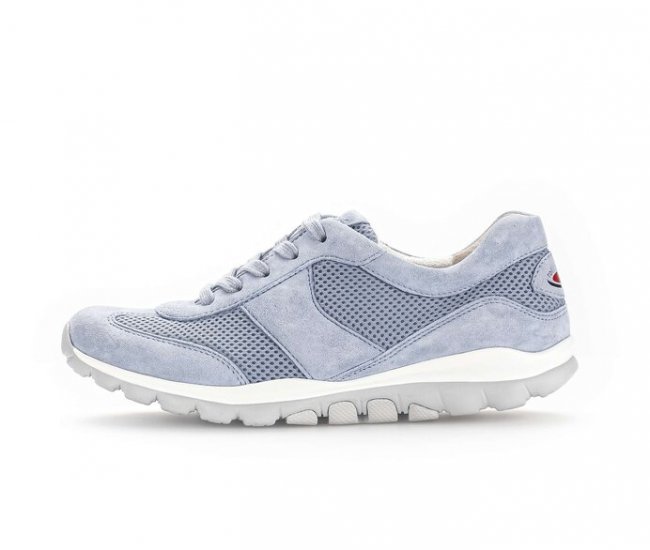 Gabor Damen Sneaker Low Blau - Materialmix Leder/Lederimitat