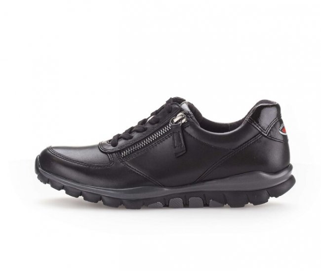 Gabor Damen Sneaker Low Schwarz - Glattleder