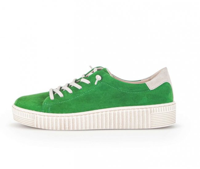Gabor Damen Sneaker Low Grün - Rauleder