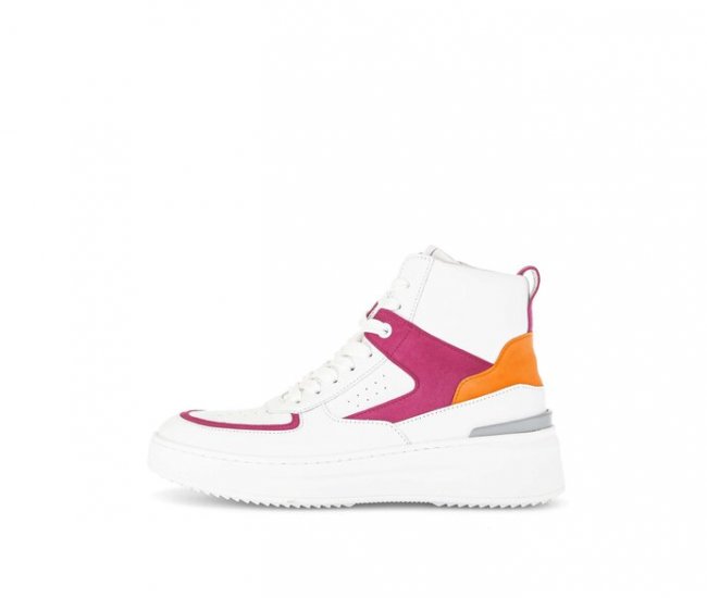 Gabor Damen Sneaker High Weiß - Materialmix Leder