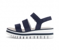 Gabor Damen Plateau Sandale Blau - Rauleder