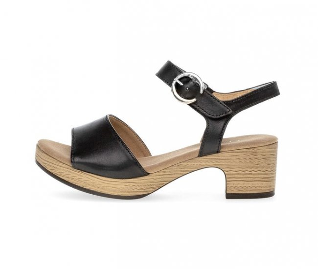 Gabor Damen Plateau Sandale Schwarz - Glattleder