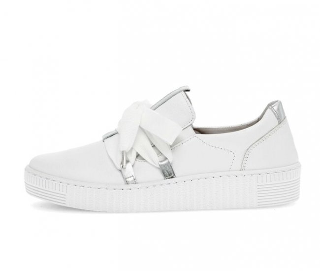 Gabor Damen Sneaker Low Weiß - Materialmix Leder