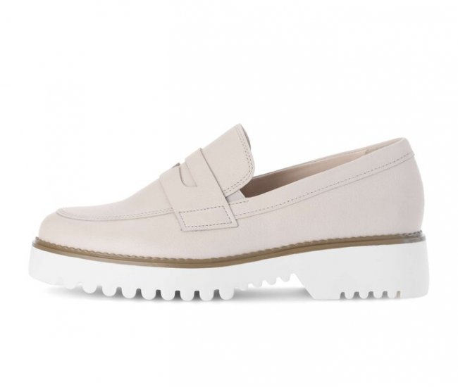 Gabor Damen Slipper Creme - Glattleder