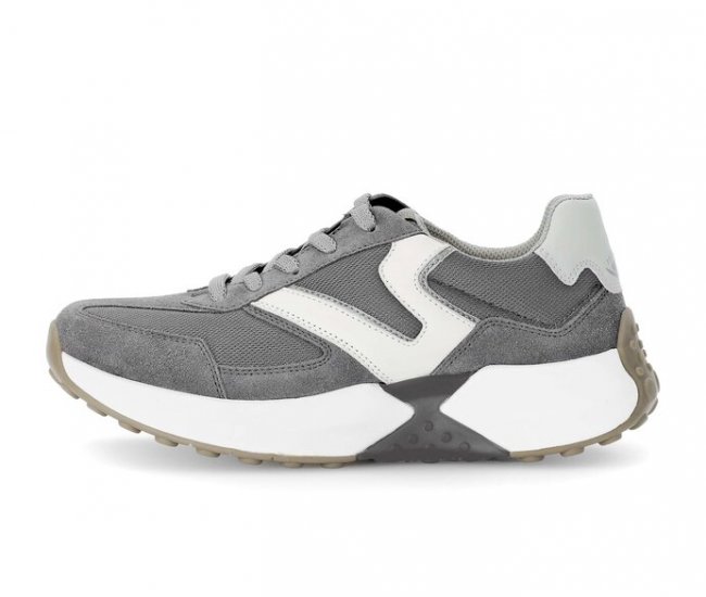 Gabor Damen Sneaker Low Grau - Materialmix Leder/Lederimitat