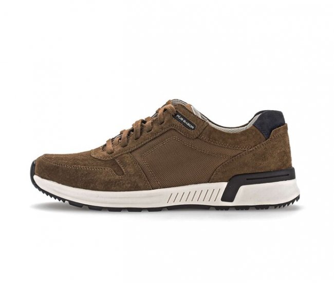 Pius Gabor Herren Sneaker Low Braun - Materialmix Leder/Textil