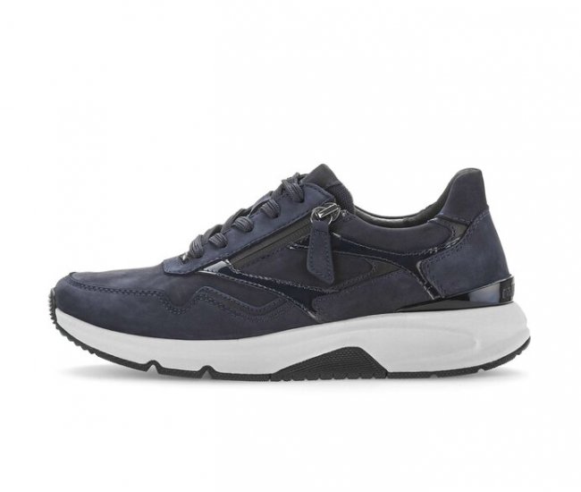 Gabor Damen Sneaker Low Blau - Rauleder