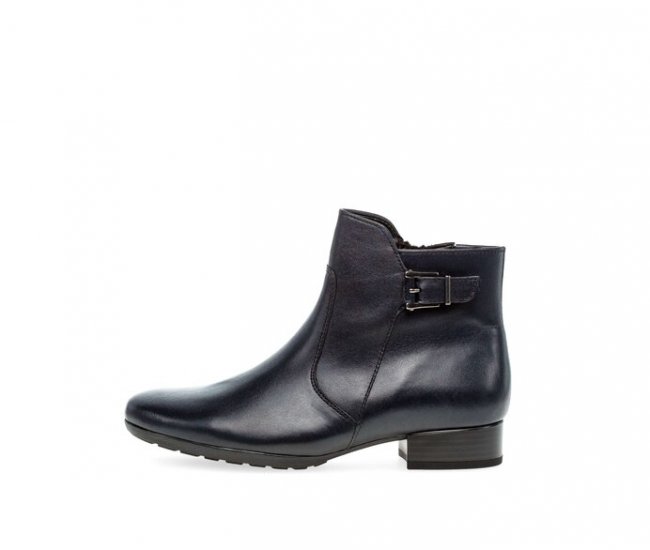 Gabor Damen Sportliche Stiefelette Blau - Glattleder