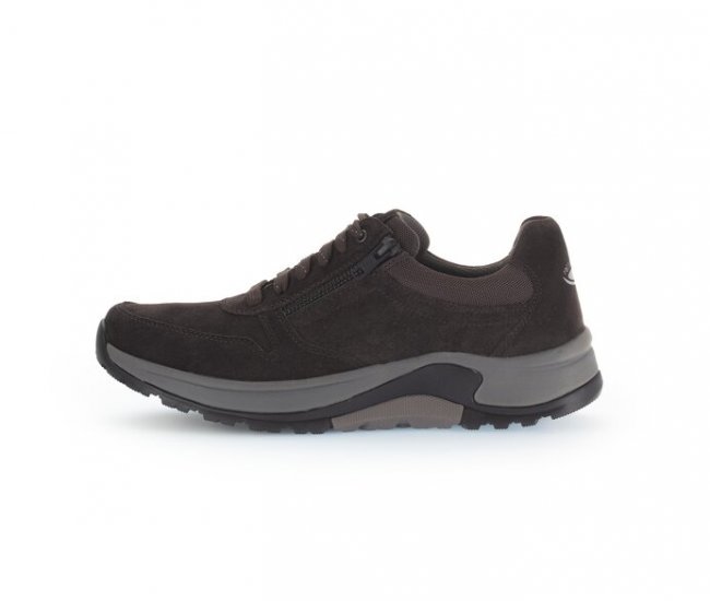 Gabor Herren Rollingsoft Sneaker Low Braun - Materialmix Leder/Textil