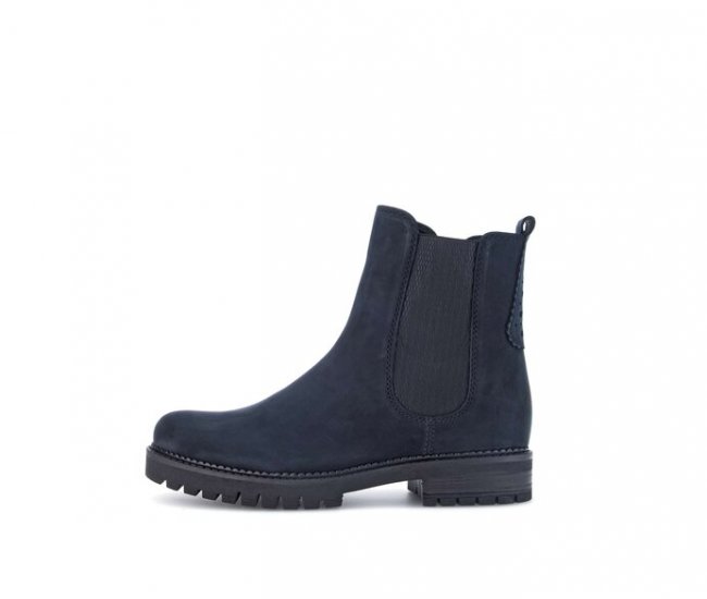 Gabor Damen Chelsea Boot Blau - Rauleder