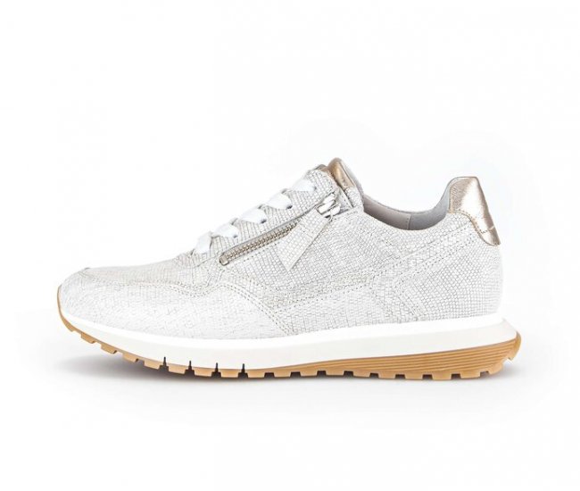 Gabor Damen Sneaker Low Gold - Materialmix Leder