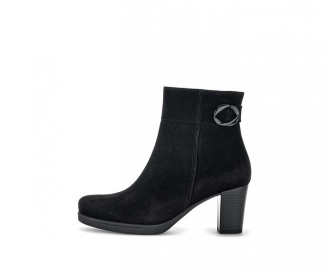 Gabor Damen Plateau Stiefelette Schwarz - Rauleder