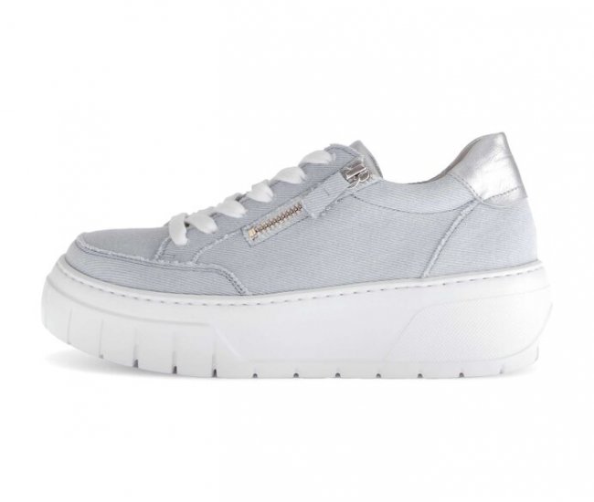 Gabor Damen Sneaker Low Blau - Rauleder