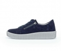 Gabor Damen Sneaker Low Blau - Rauleder