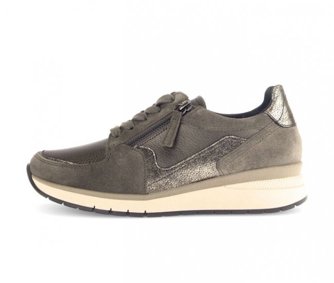 Gabor Damen Sneaker Low Bronze - Materialmix Leder/Lederimitat