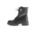 Gabor Damen Biker Boots Schwarz - Glattleder