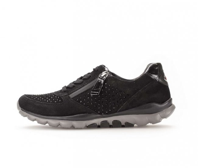 Gabor Damen Sneaker Low Schwarz - Rauleder