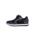 Gabor Damen Sneaker Low Blau - Materialmix Leder
