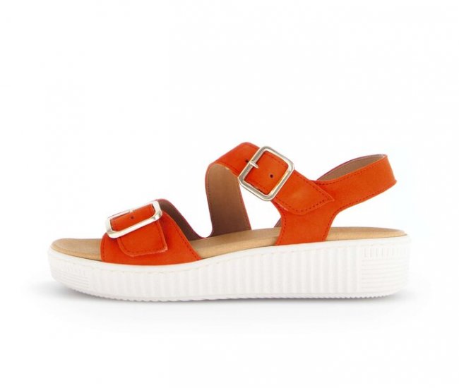 Gabor Damen Plateau Sandale Orange - Rauleder