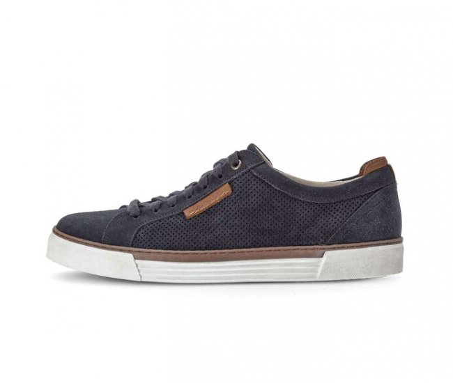 Pius Gabor Herren Sneaker Low Blau - Rauleder