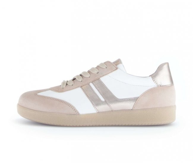 Gabor Damen Sneaker Low Beige - Materialmix Leder