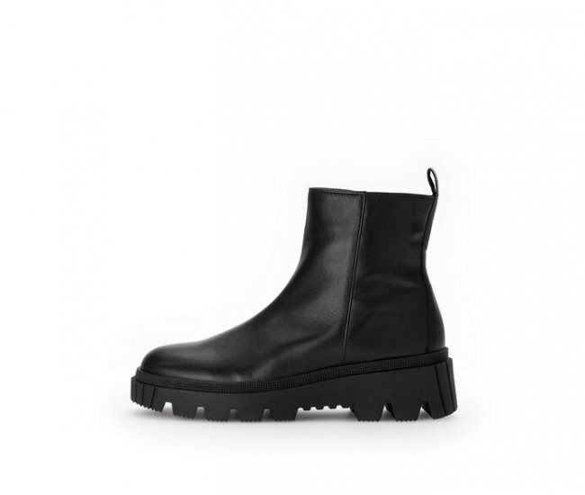 Gabor Damen Plateau Stiefelette Schwarz - Glattleder