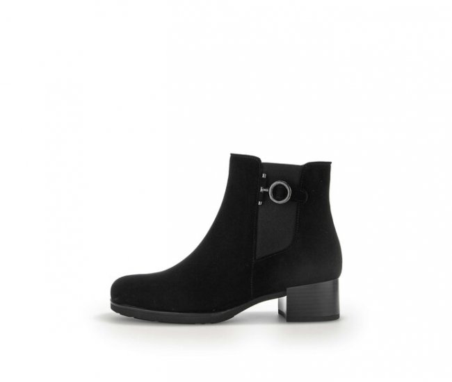 Gabor Damen Chelsea Boot Schwarz - Rauleder