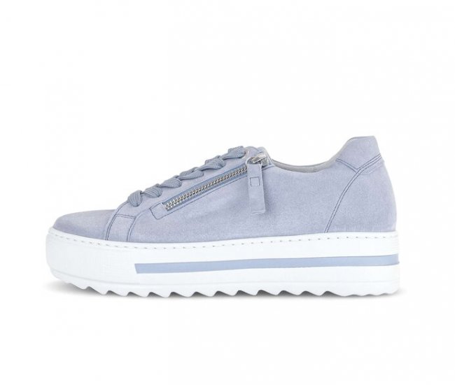 Gabor Damen Sneaker Low Blau - Rauleder