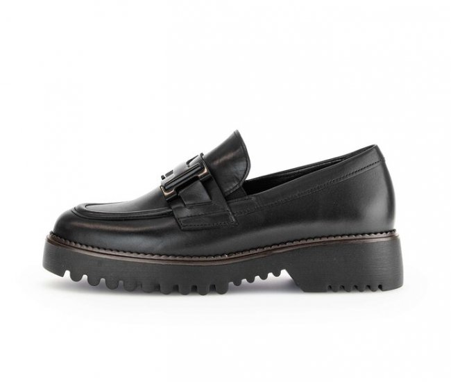 Gabor Damen Loafer Schwarz - Glattleder
