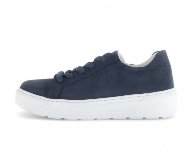 Gabor Damen Sneaker Low Blau - Rauleder