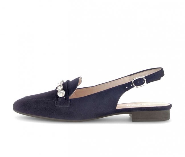 Gabor Damen Slingpumps Blau - Rauleder
