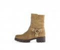 Gabor Damen Biker Boots Braun - Rauleder