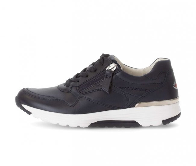 Gabor Damen Sneaker Low Blau - Glattleder