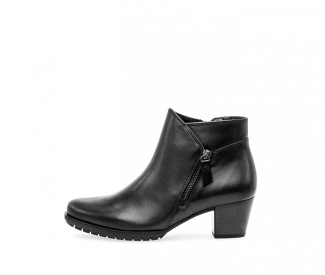 Gabor Damen Ankle Boot Schwarz - Glattleder
