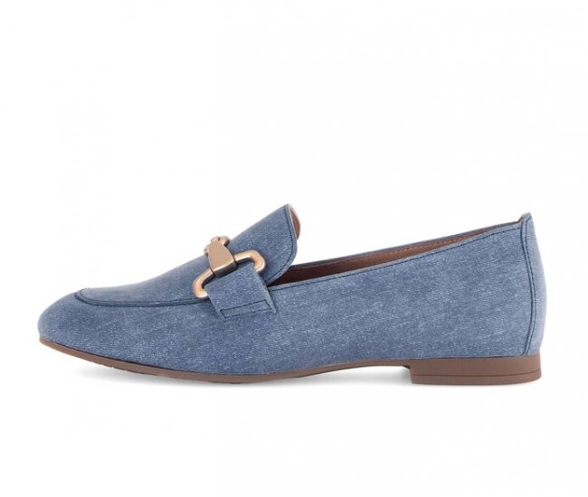 Gabor Damen Slipper Blau - Rauleder