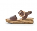 Gabor Damen Plateau Sandale Braun - Glattleder