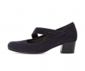Gabor Damen Spangenpumps Blau - Rauleder