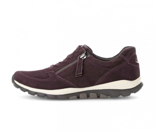 Gabor Damen Sneaker Low Lila - Materialmix Leder