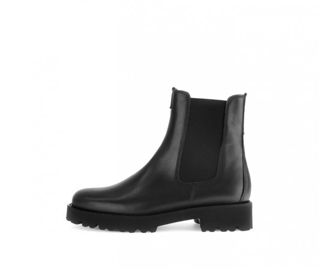 Gabor Damen Chelsea Boot Schwarz - Glattleder