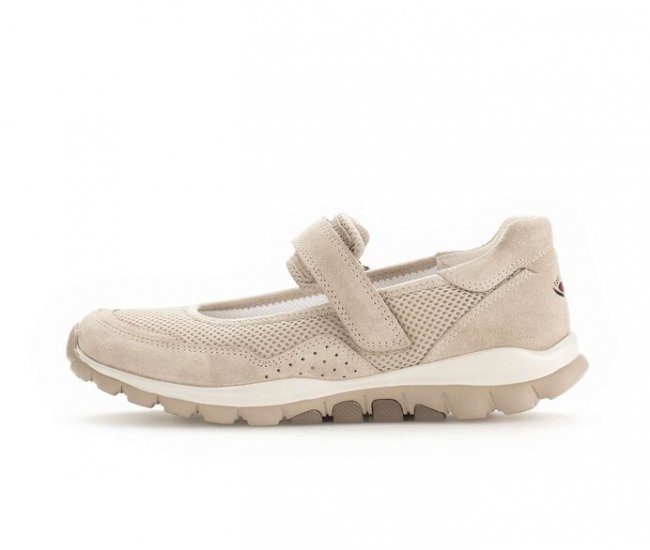 Gabor Damen Sneaker Low Beige - Materialmix Leder/Lederimitat