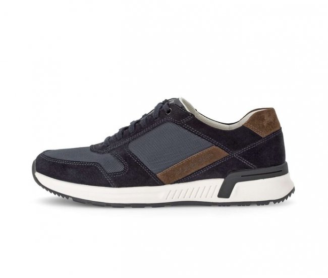 Pius Gabor Herren Sneaker Low Blau - Materialmix Leder/Textil