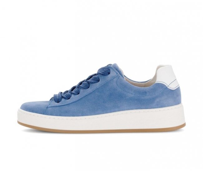 Gabor Damen Sneaker Low Blau - Rauleder