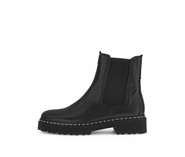 Gabor Damen Chelsea Boot Schwarz - Glattleder