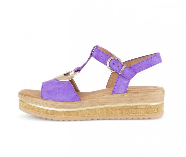Gabor Damen Plateau Sandale Lila - Rauleder