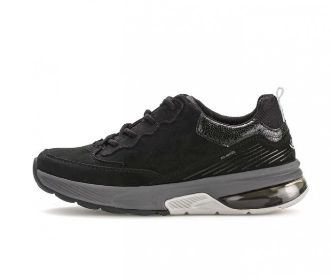 Gabor Damen Sneaker Low Schwarz - Rauleder