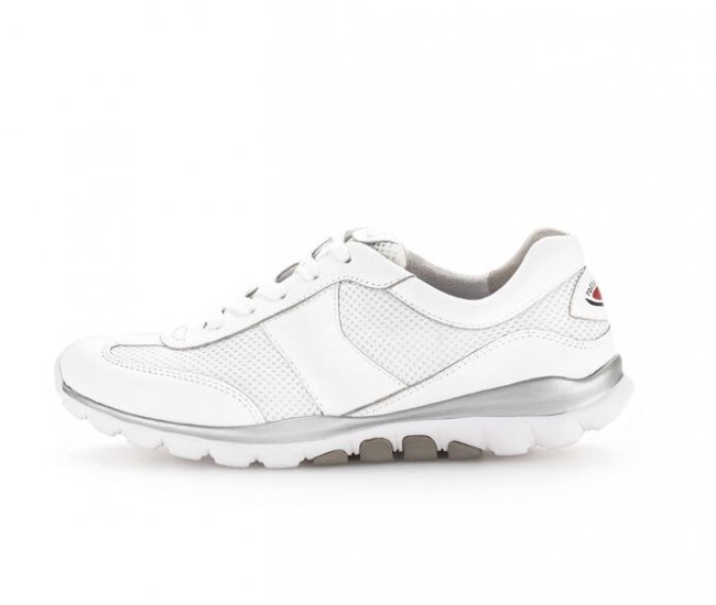 Gabor Damen Sneaker Low Weiß - Materialmix Leder/Lederimitat