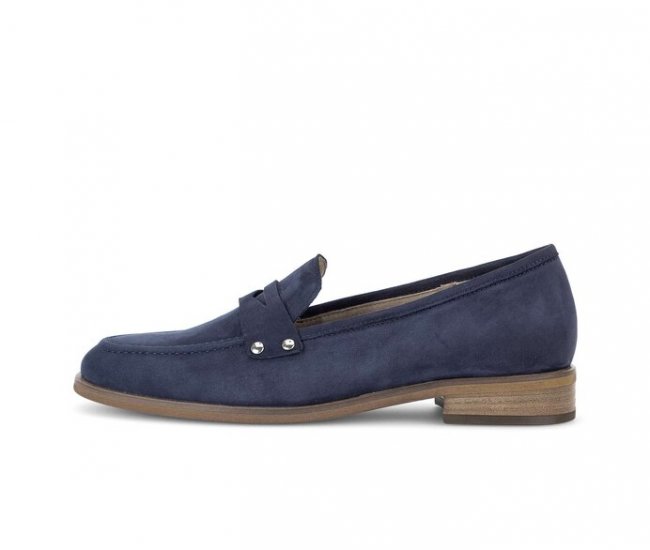 Gabor Damen Slipper Blau - Rauleder