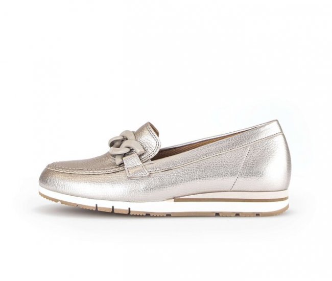 Gabor Damen Slipper Gold - Effektleder