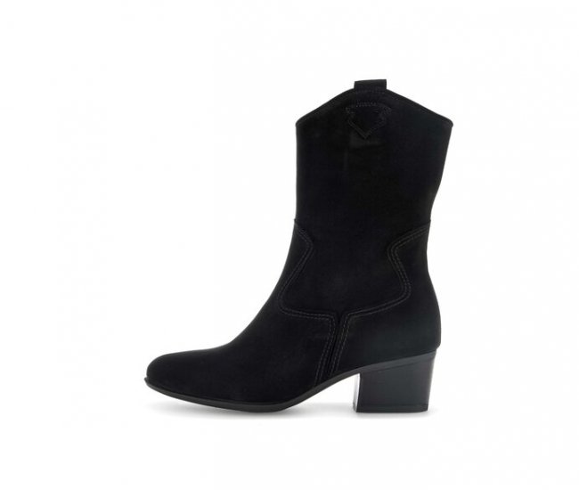 Gabor Damen Cowboy Boots Schwarz - Rauleder